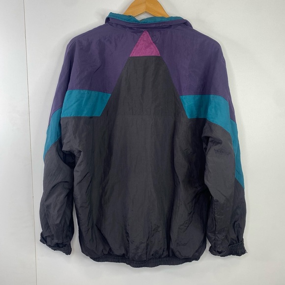 Vintage Brooks Large Purple Green Track Jacket Full Zip - Picture 2 of 3